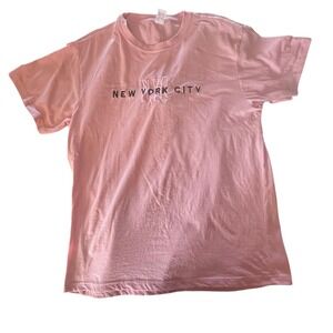 Matrix New York City Graphic T Shirt Pink XL Cotton NYC Souvenir Tee